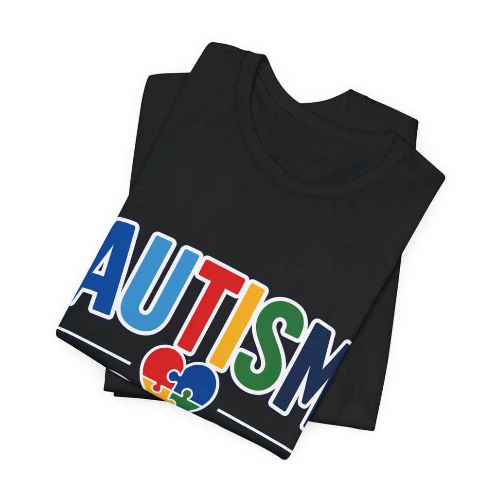 Autism Dad Shirt | Proud Autism Father T-Shirt | Colorful Puzzle Heart Infinity Design | Autism Awareness Gift for Dad | Autism Acceptance Tee