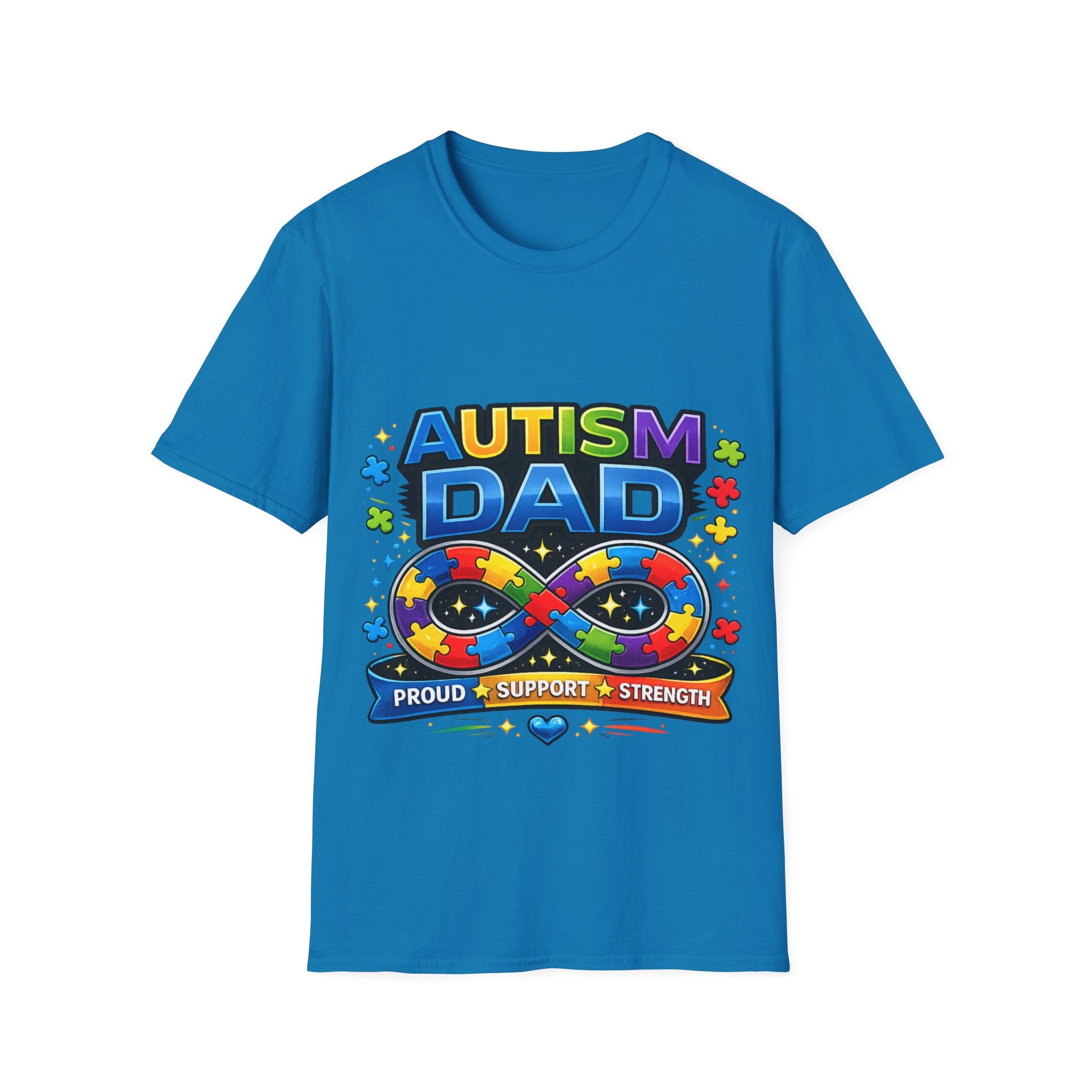 Autism Dad Shirt | Proud Autism Father Tee | Infinity Puzzle Ribbon T-Shirt | Autism Awareness Gift for Dad | Neurodiversity Support