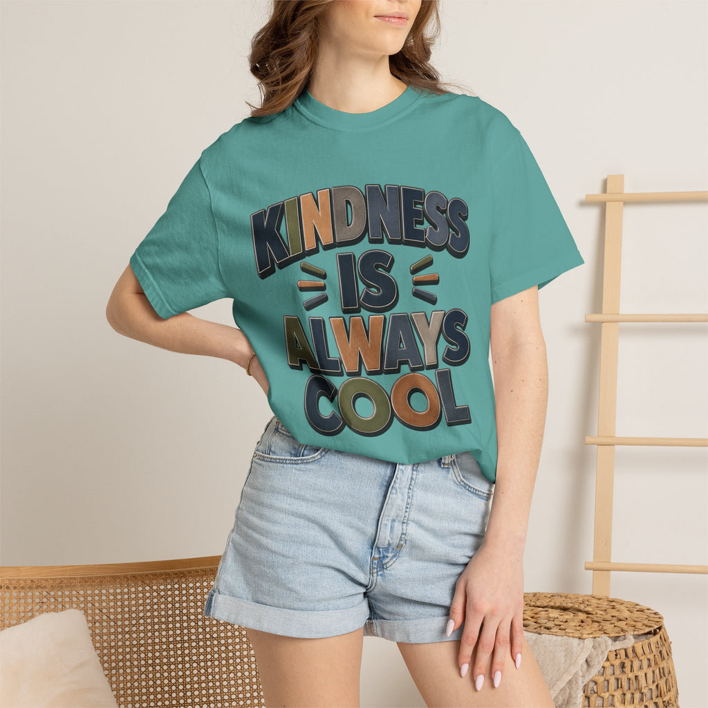 Kindness Is Always Cool T-Shirt | Retro Bold Lettering, Positive Message