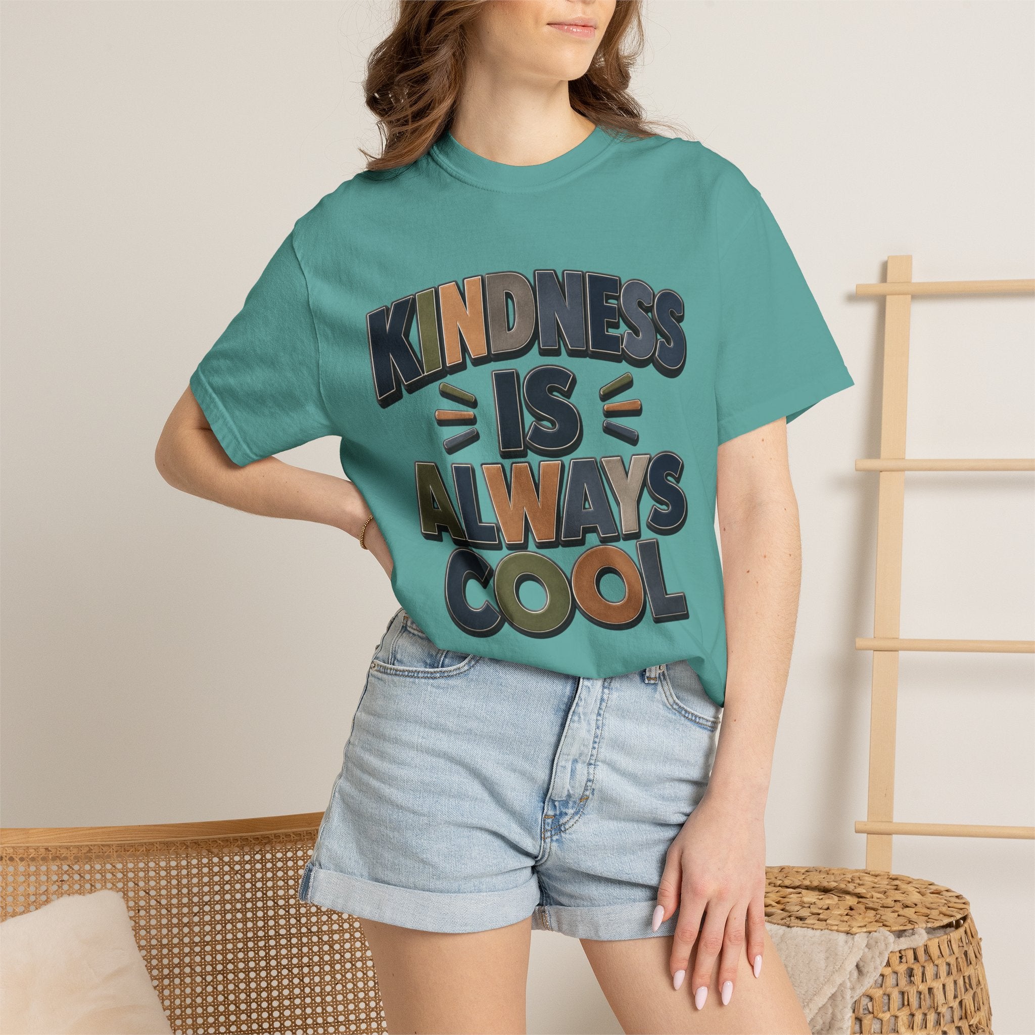Kindness Is Always Cool T-Shirt | Retro Bold Lettering, Positive Message