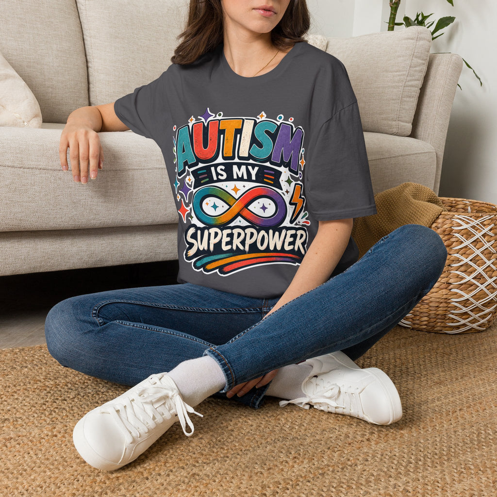 Autism Is My Superpower Shirt Autism Awareness T Shirt Autism Acceptance Tee Infinity Heart Puzzle Design Neurodiversity Gift Unisex