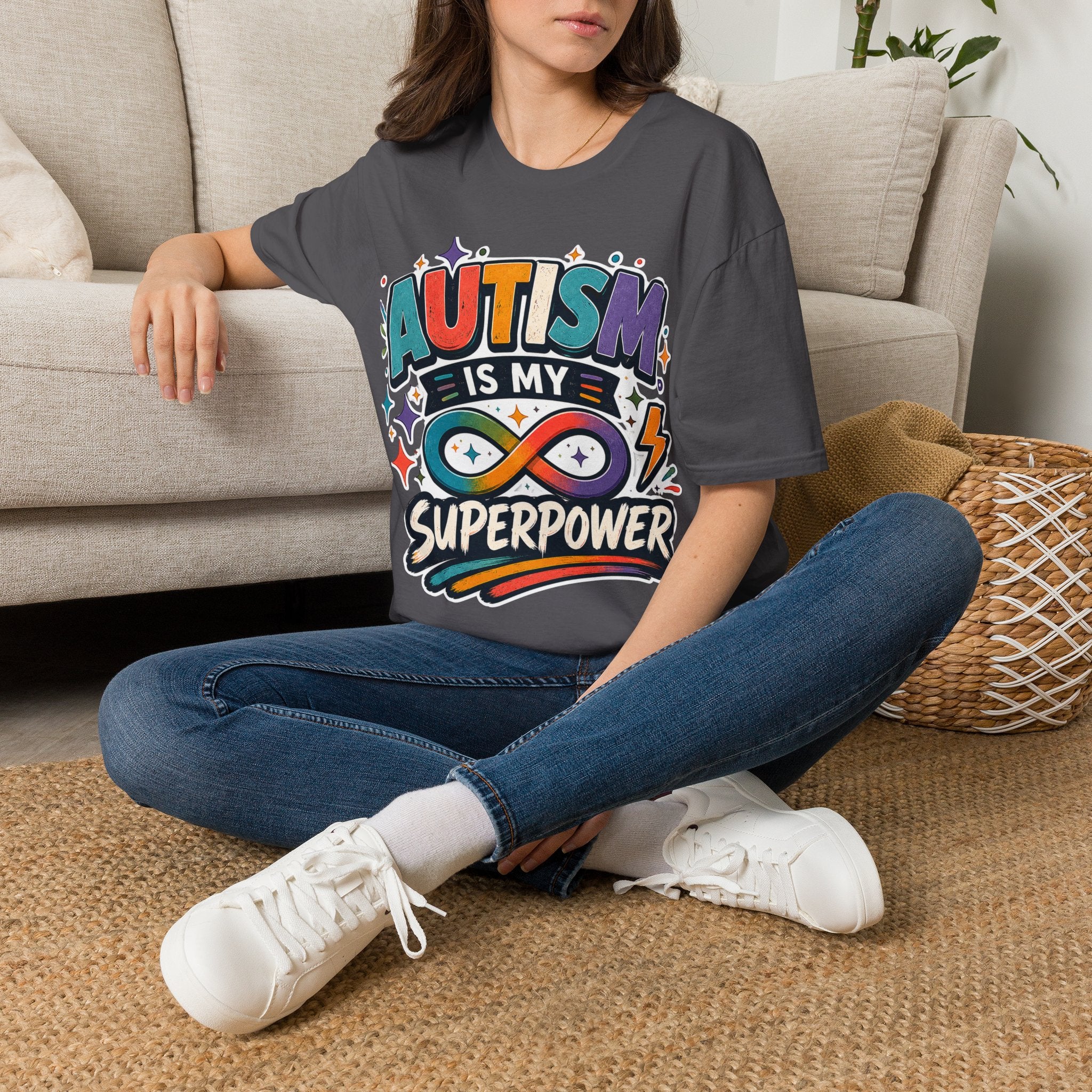 Autism Is My Superpower Shirt Autism Awareness T Shirt Autism Acceptance Tee Infinity Heart Puzzle Design Neurodiversity Gift Unisex