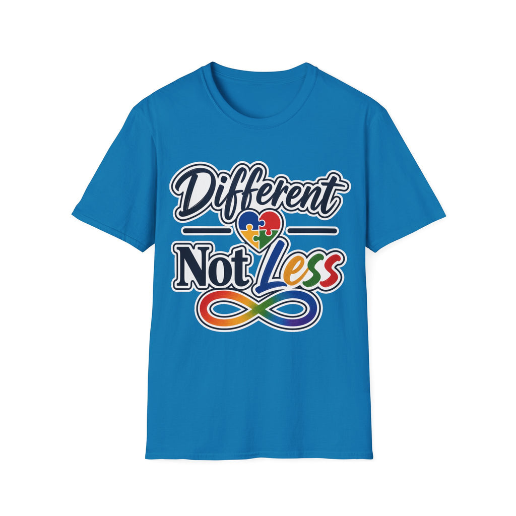 Different Not Less T-Shirt | Autism Awareness Puzzle Heart & Infinity Shirt