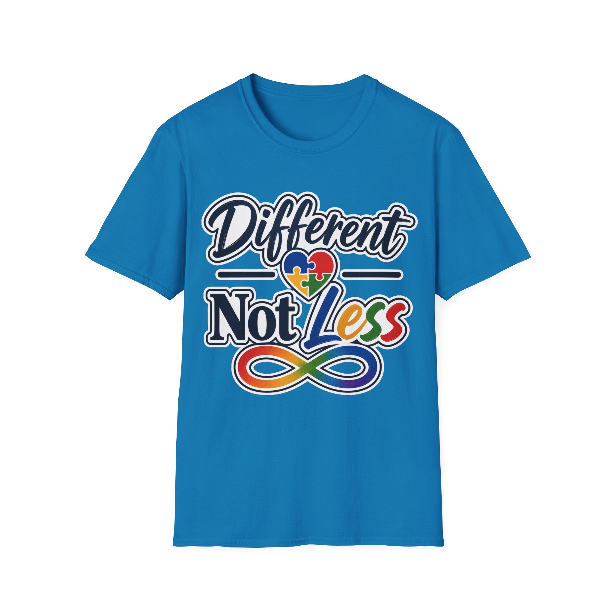 Different Not Less T-Shirt | Autism Awareness Puzzle Heart & Infinity Shirt