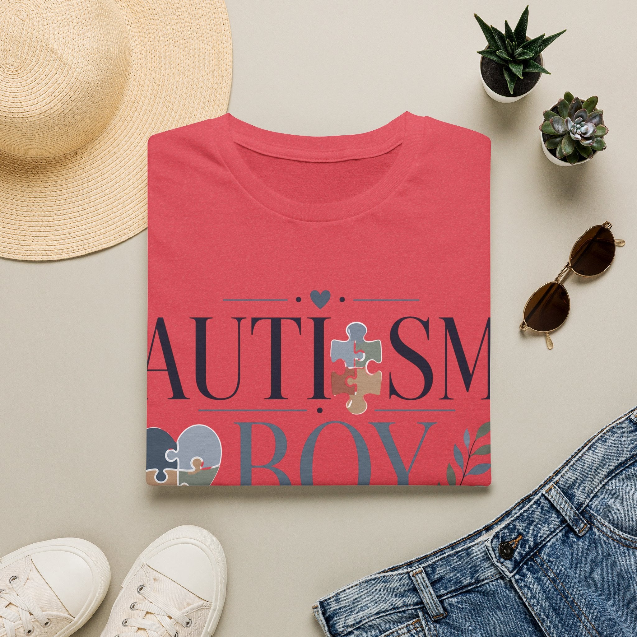 Autism Boy Mom Shirt | Proud Autism Mom T-Shirt | Puzzle Heart Infinity Design | Autism Awareness & Acceptance Gift | Special Needs Mom Apparel