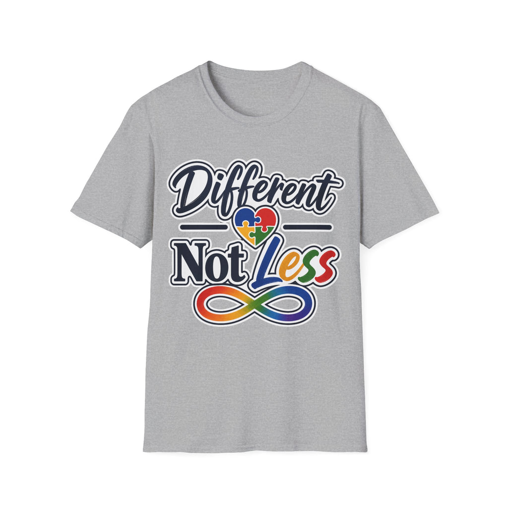 Different Not Less T-Shirt | Autism Awareness Puzzle Heart & Infinity Shirt