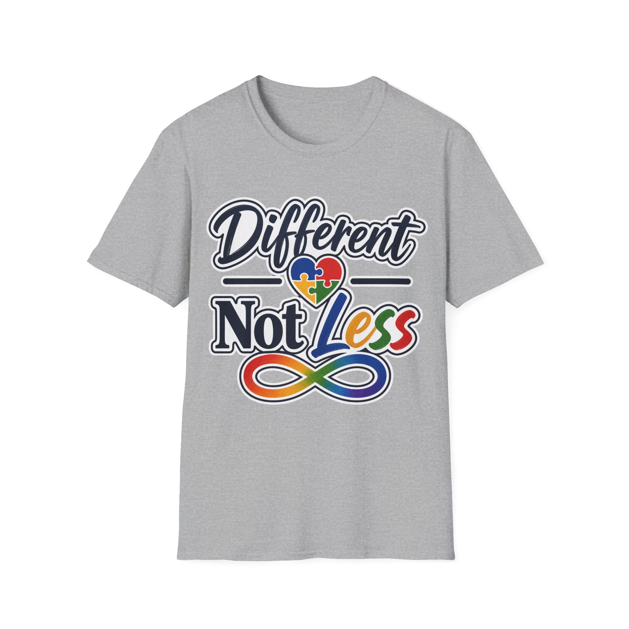 Different Not Less T-Shirt | Autism Awareness Puzzle Heart & Infinity Shirt