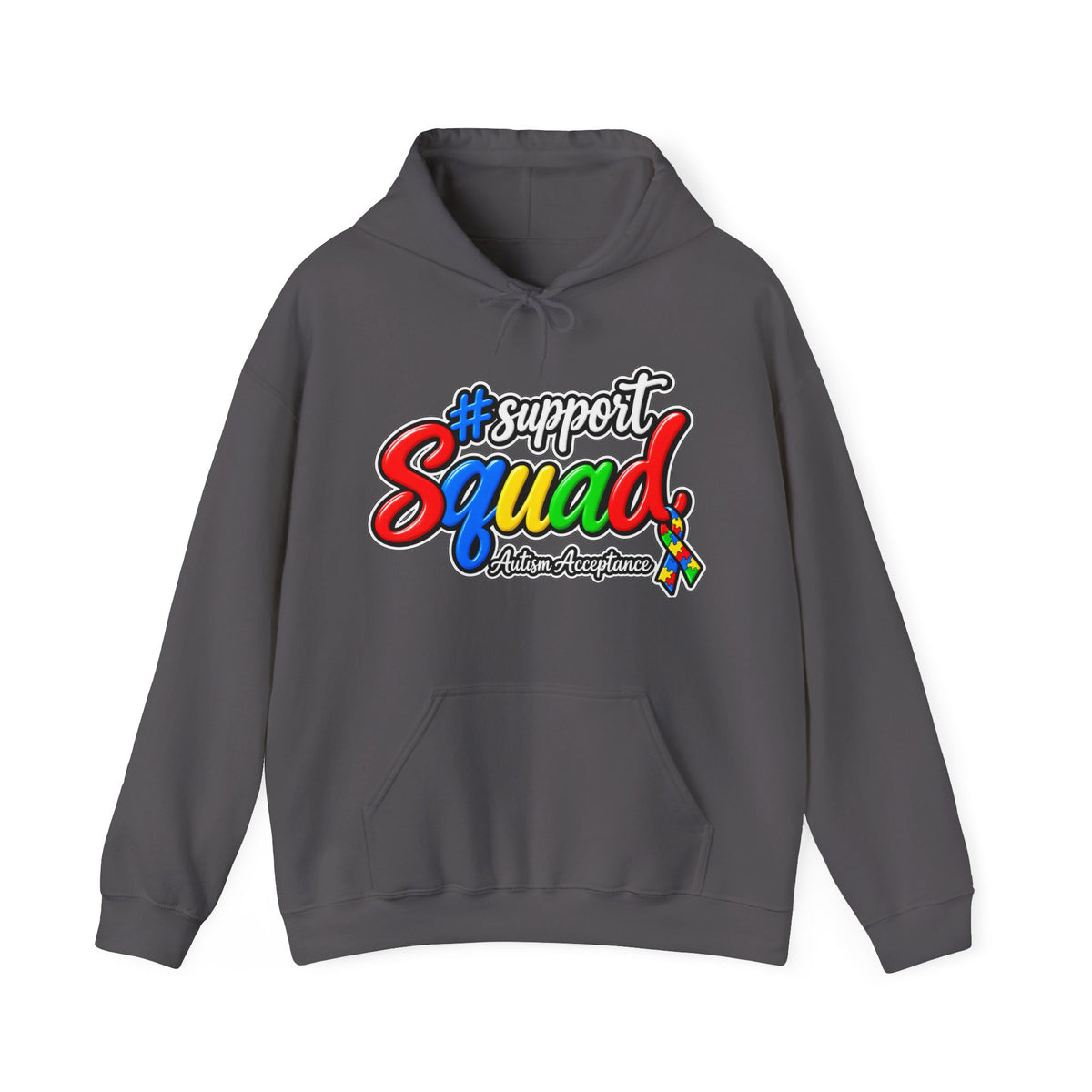 Support Squad Hoodie, Rainbow Autism Awareness Sweatshirt, Autism Acceptance Crewneck, Matching Family Autism Squad Gift