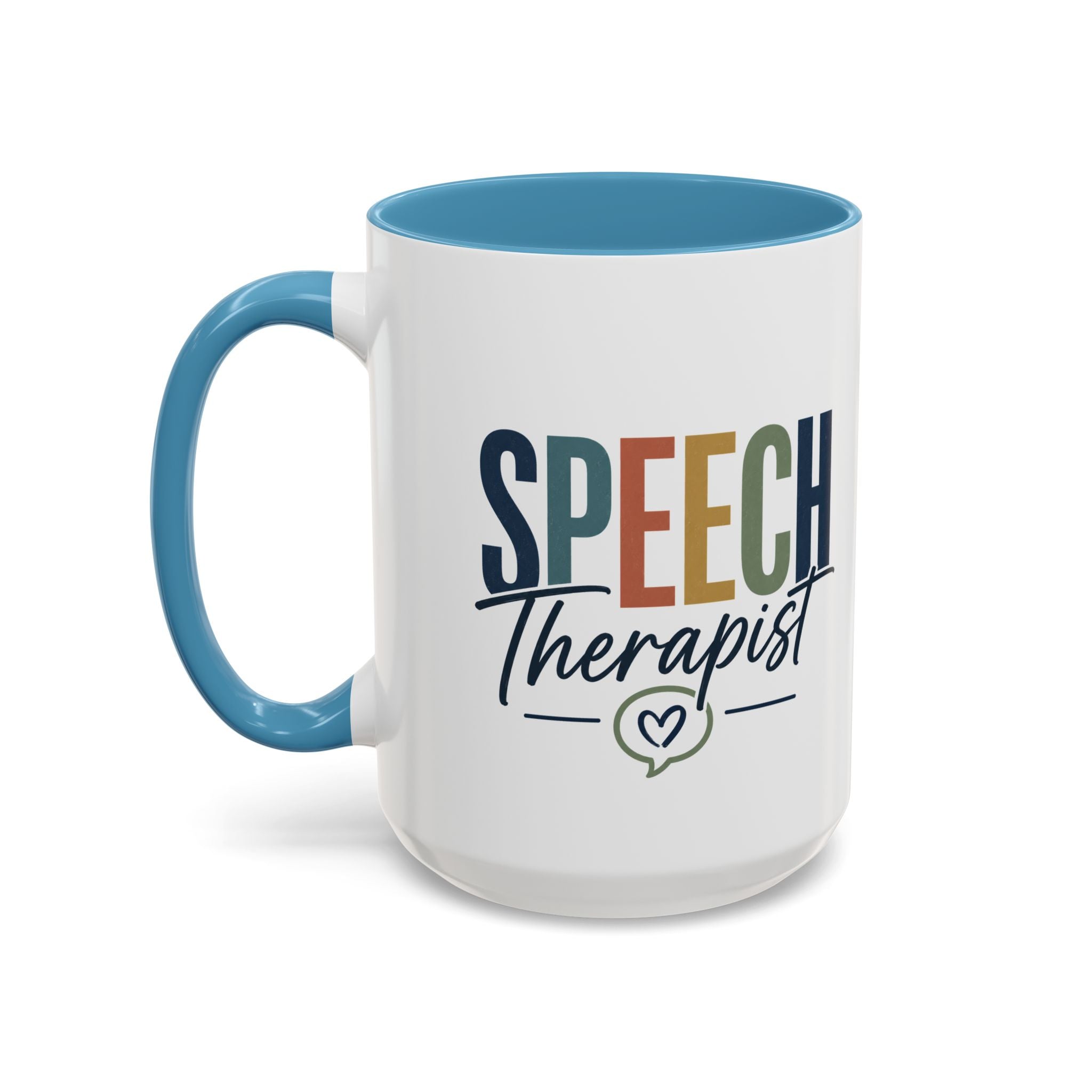 Speech Therapist Coffee Mug | Colorful Lettering Accent Mug