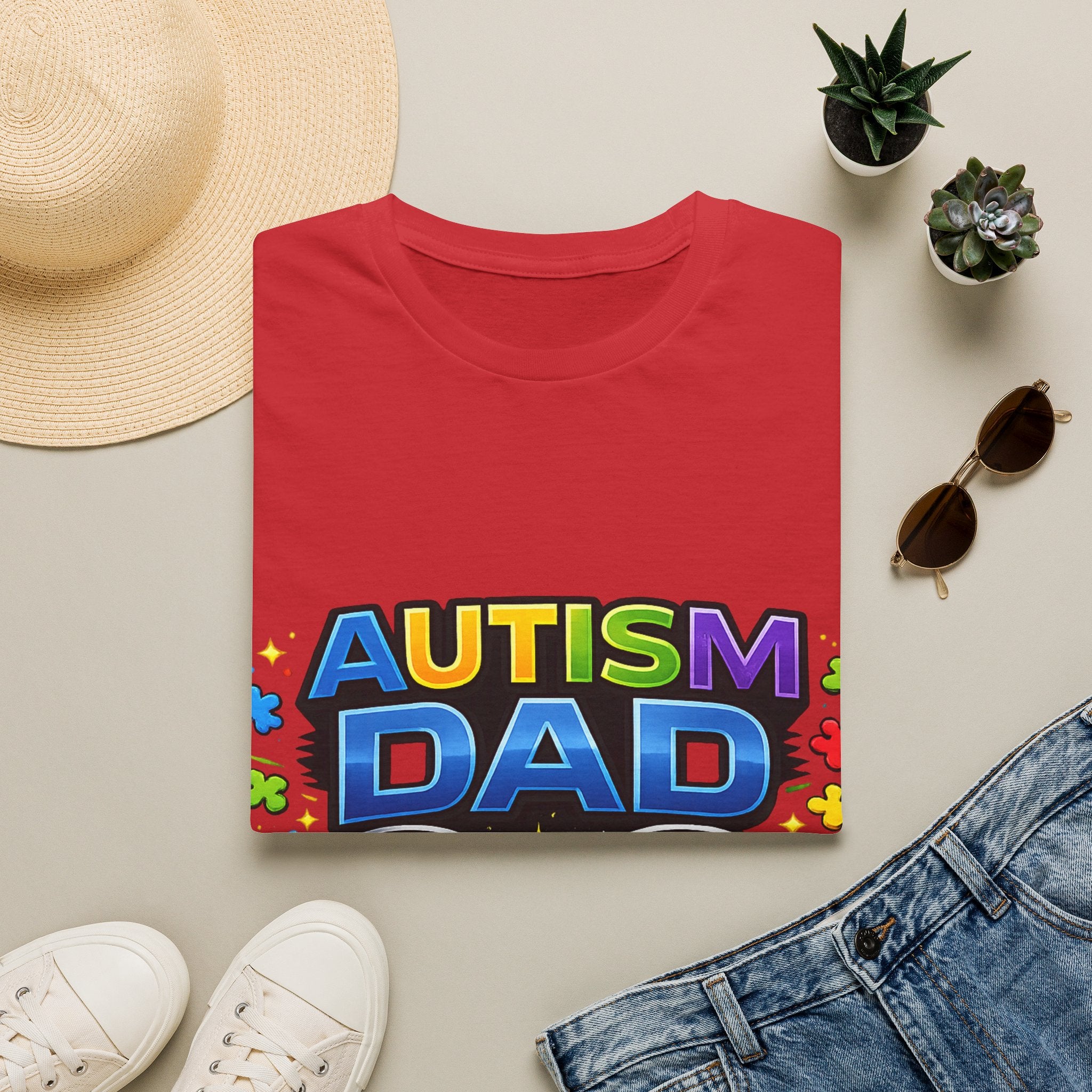 Autism Dad Shirt | Proud Autism Father Tee | Infinity Puzzle Ribbon T-Shirt | Autism Awareness Gift for Dad | Neurodiversity Support