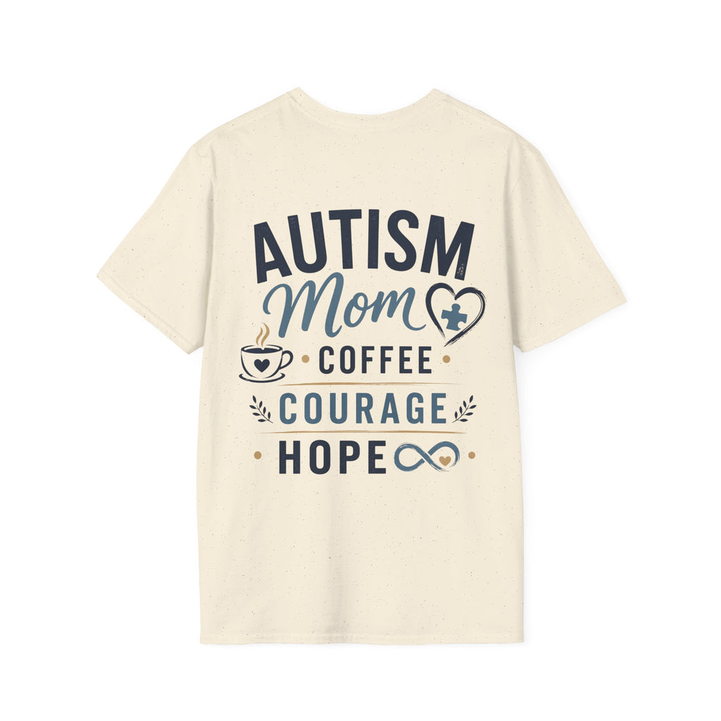 Autism Mom Shirt | Coffee Courage Hope Tee | Autism Mama T-Shirt | Special Needs Mom Gift | Autism Awareness Apparel | Neurodiversity