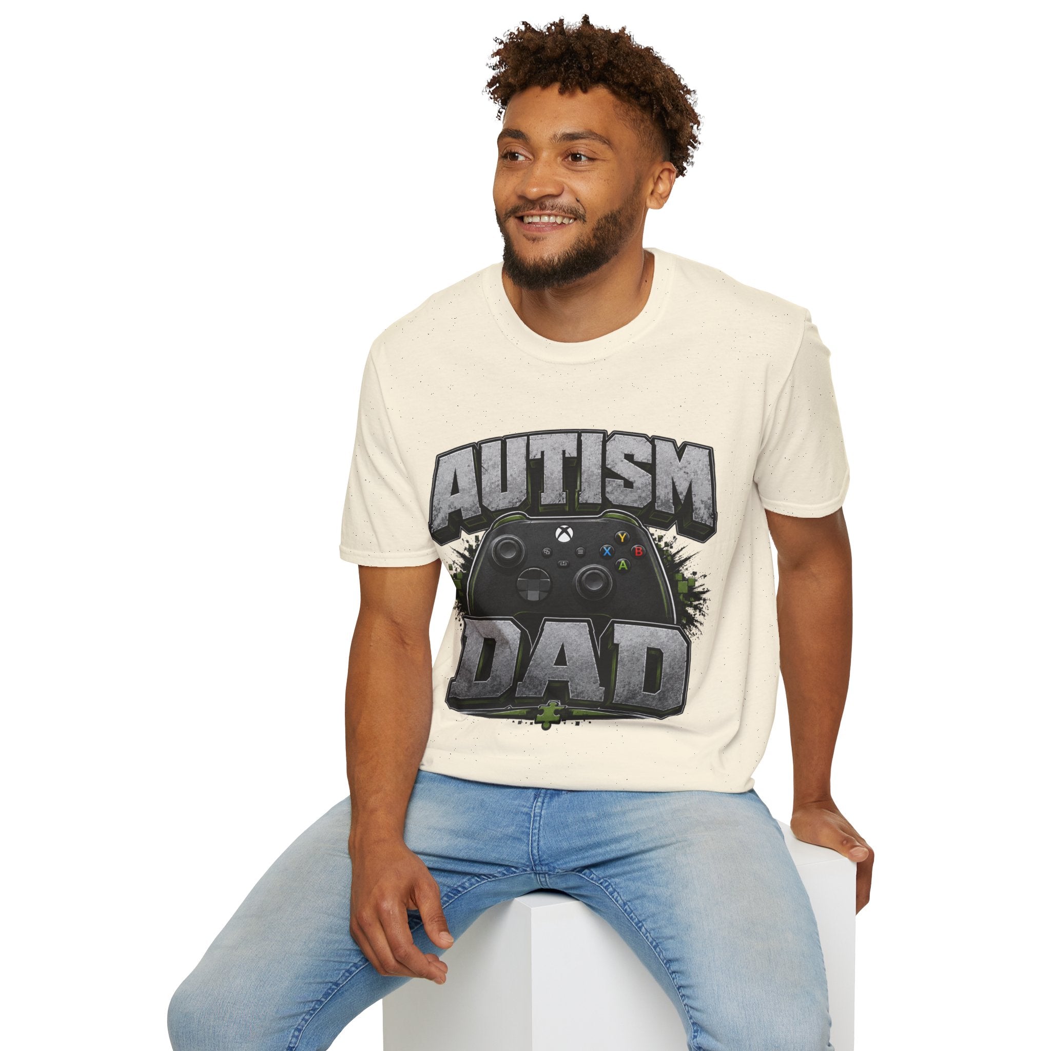 Autism Dad T-Shirt | Video Game Controller Awareness Tee