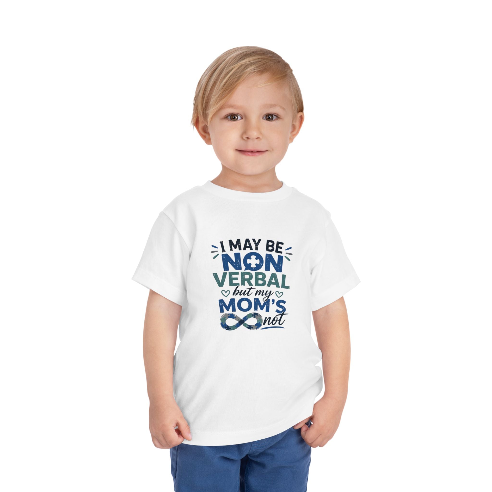 I May Be Nonverbal But My Mom's Not toddler tee | Autism Awareness shirt