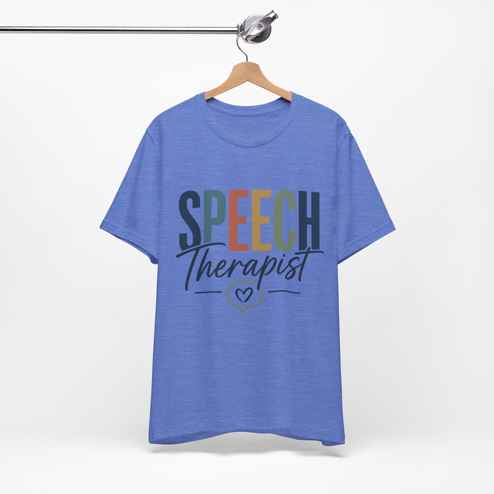 Speech Therapist Shirt | SLP T-Shirt | Heart Typography Graphic Tee | Speech Language Pathologist Gift | Therapist Appreciation Apparel