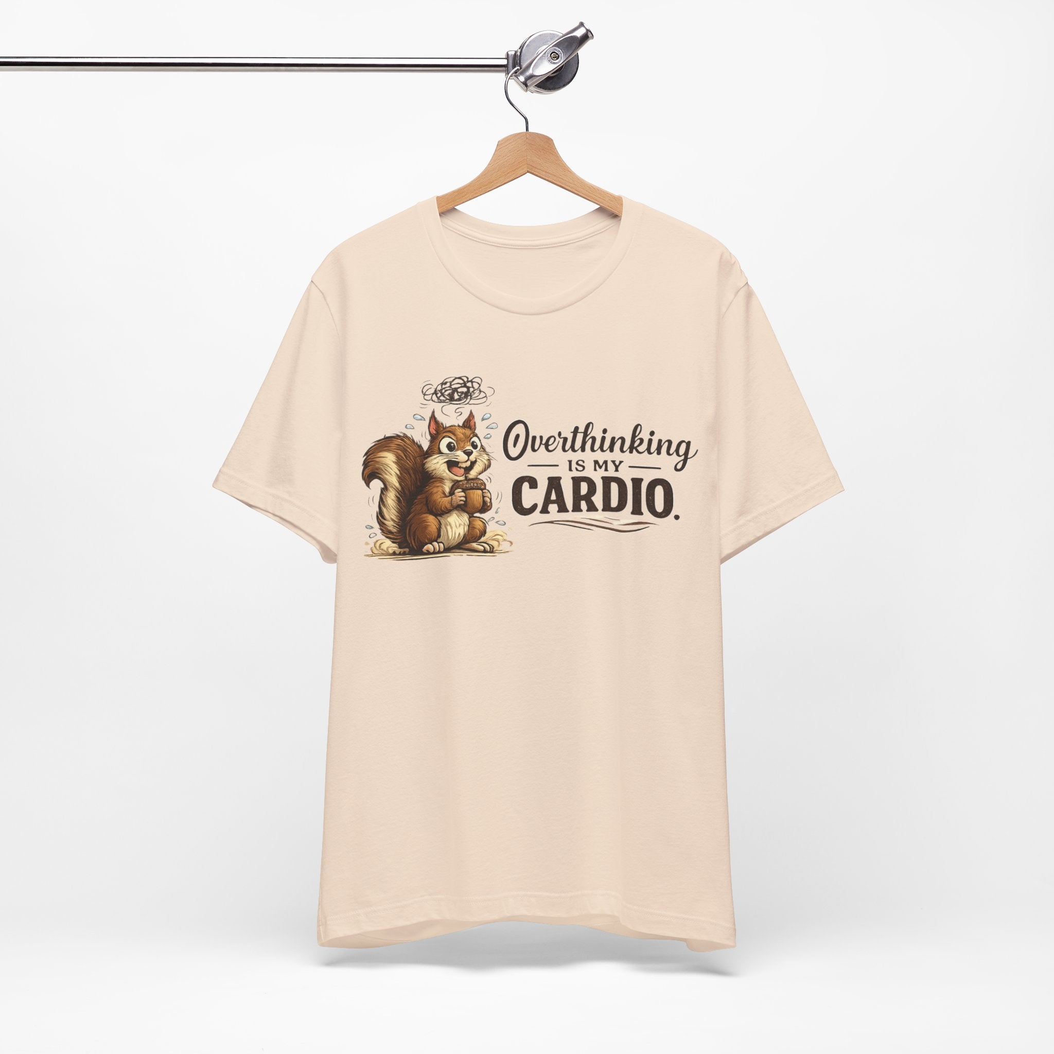 Overthinking Is My Cardio Shirt Funny Anxiety T Shirt ADHD Overthinking Tee Squirrel Graphic Mental Health Gift Neurodivergent Apparel