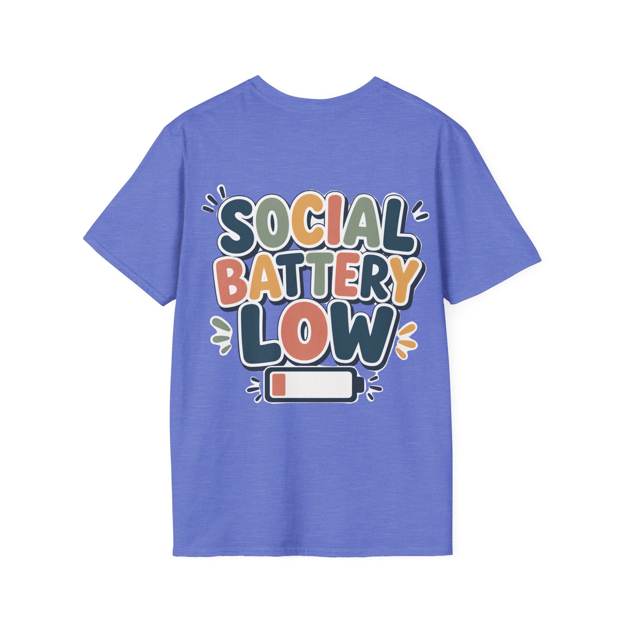 Social Battery Low Shirt | Introvert Tee | Funny Social Anxiety Shirt | Neurodivergent Apparel | ADHD Autism Mental Health Gift