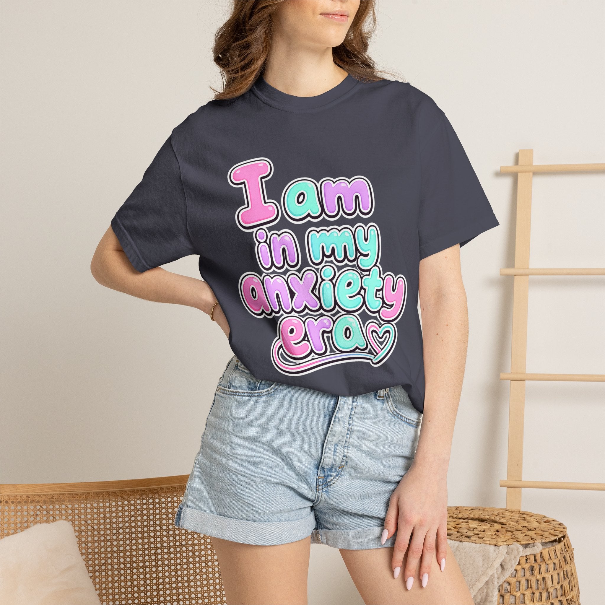 I Am In My Anxiety Era Shirt Anxiety Awareness T Shirt Mental Health Tee Cute Pastel Graphic Shirt Self Care Gift Unisex Apparel