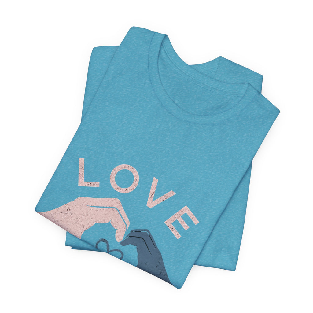 Love Makes Us Strong Autism Acceptance T-Shirt | Heart Hands Tee