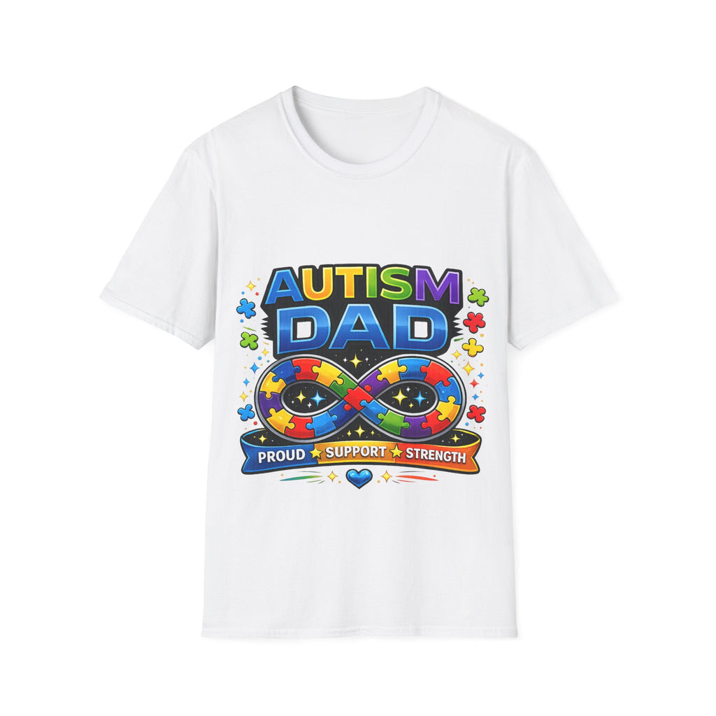 Autism Dad Shirt | Proud Autism Father Tee | Infinity Puzzle Ribbon T-Shirt | Autism Awareness Gift for Dad | Neurodiversity Support