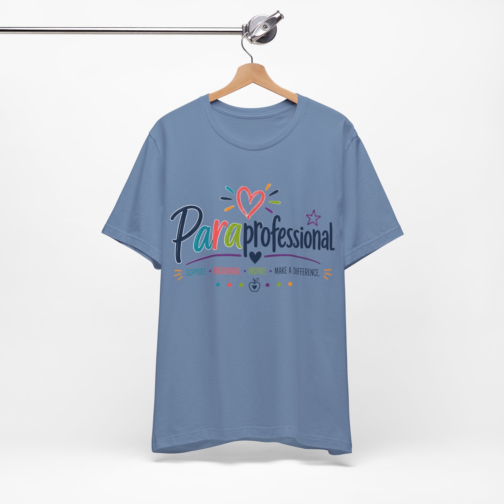 ParaProfessional T‑Shirt — Colorful Heart Design, Support Encourage Inspire Tee