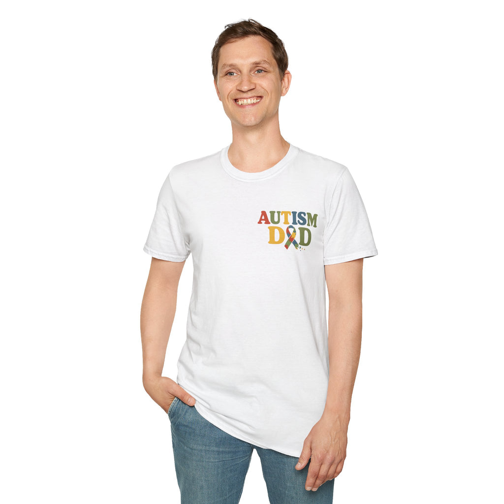 Autism Dad T-Shirt | Rainbow Puzzle Support Tee