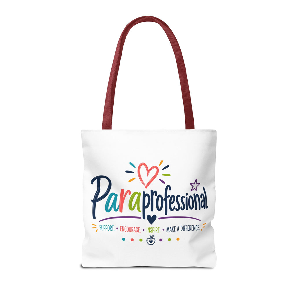 Paraprofessional Heart Logo Tote Bag | School Staff Appreciation