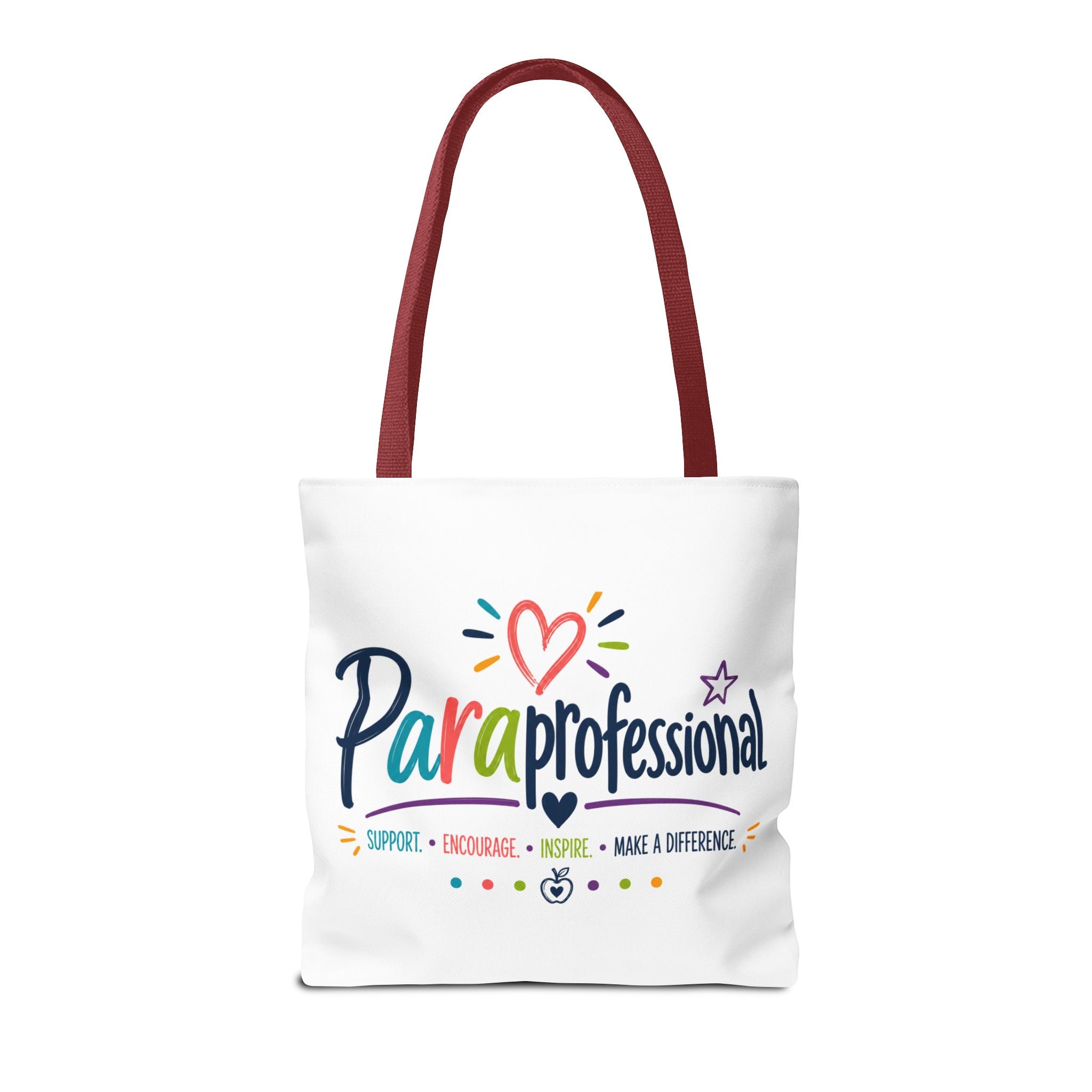 Paraprofessional Heart Logo Tote Bag | School Staff Appreciation