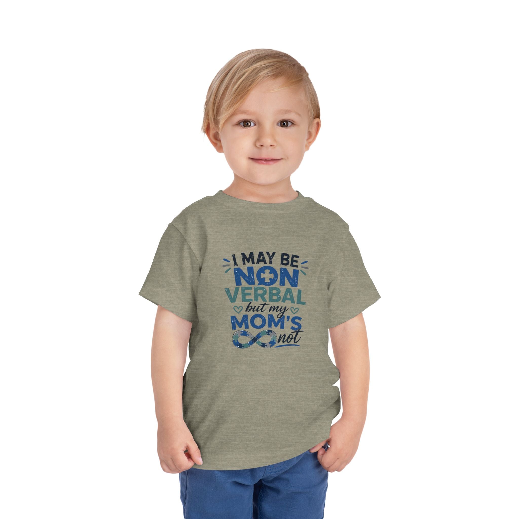 I May Be Nonverbal But My Mom's Not toddler tee | Autism Awareness shirt