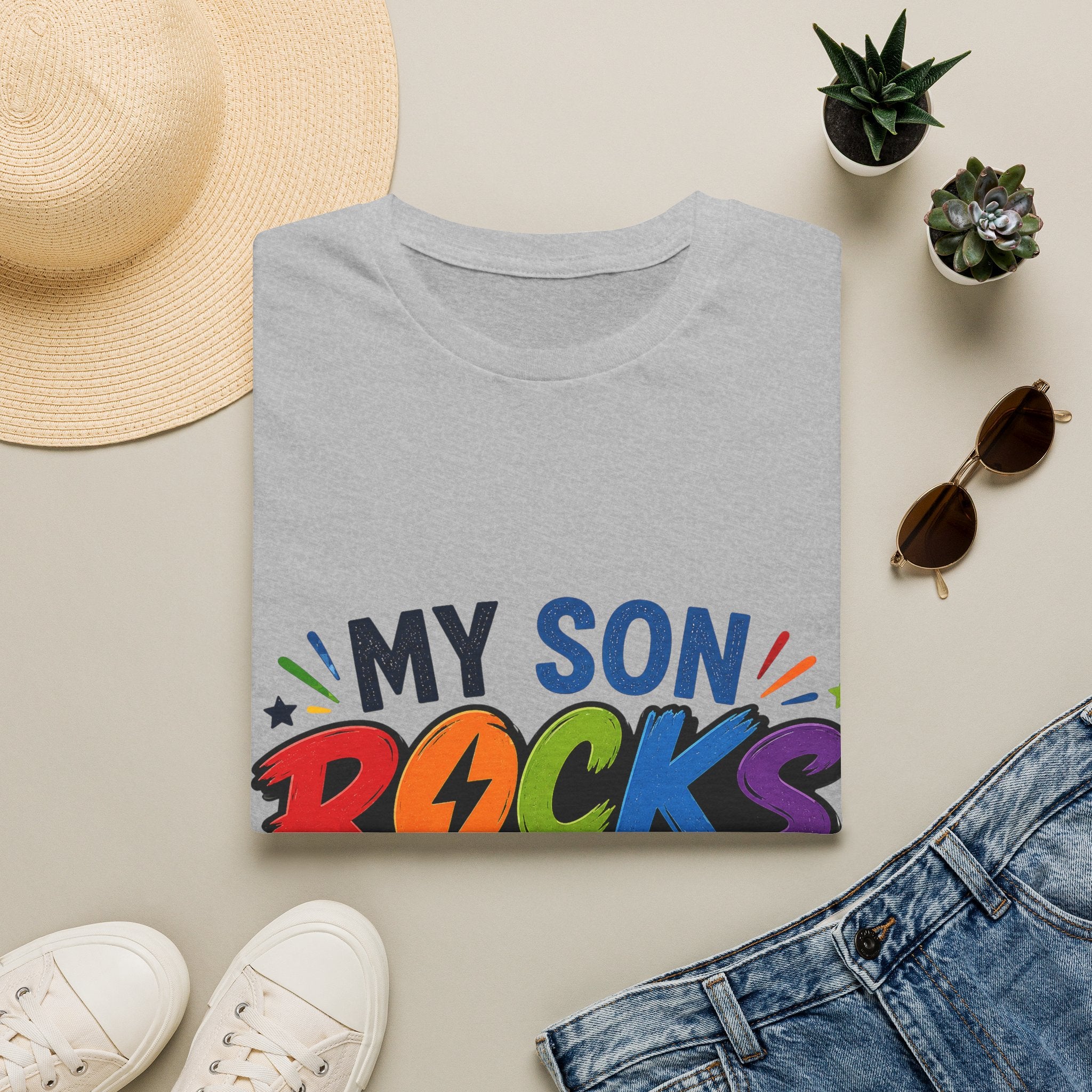 My Son Rocks the Spectrum Shirt, Autism Mom Shirt, Proud Autism Parent Tee, Autism Acceptance T-Shirt, Special Needs Mom Apparel