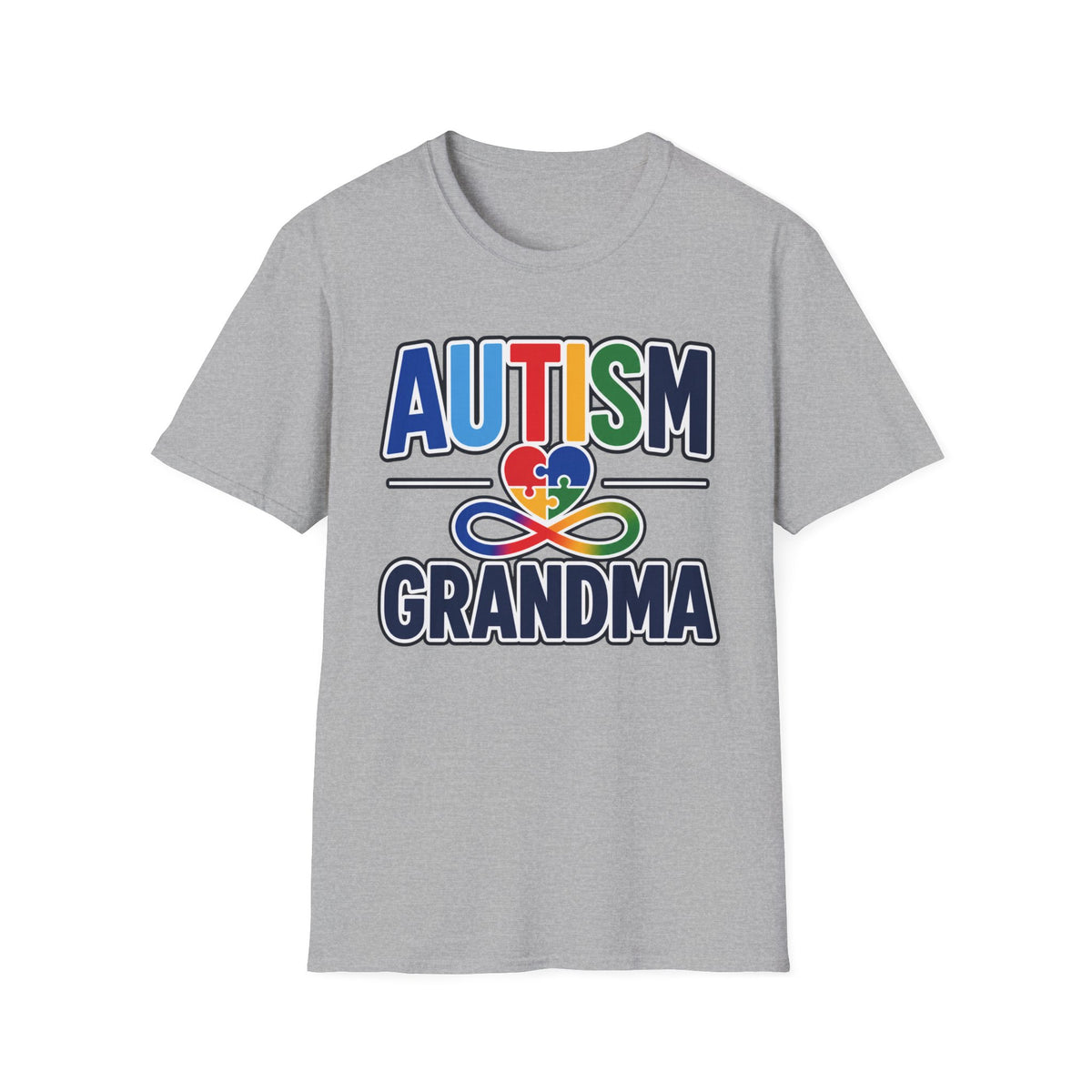 Autism Grandma Heart Puzzle Infinity Shirt, Autism Awareness T-Shirt, Autism Acceptance Grandma Gift, Neurodiversity Family Apparel