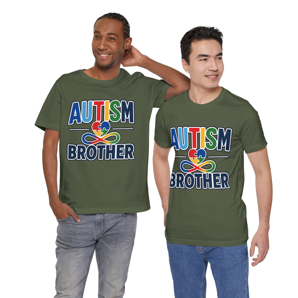 Autism Brother Shirt | Puzzle Heart Infinity T-Shirt | Proud Autism Sibling Tee | Autism Awareness & Acceptance Gift for Brother