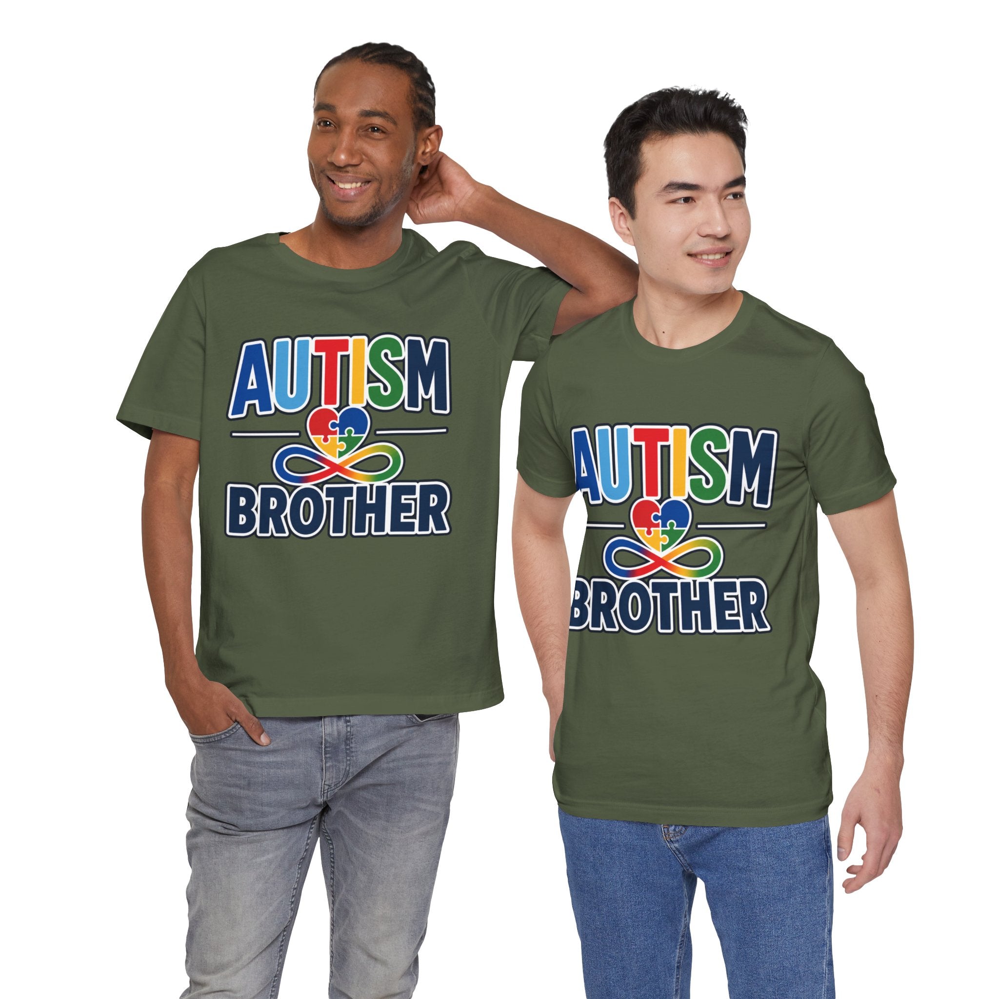 Autism Brother Shirt | Puzzle Heart Infinity T-Shirt | Proud Autism Sibling Tee | Autism Awareness & Acceptance Gift for Brother