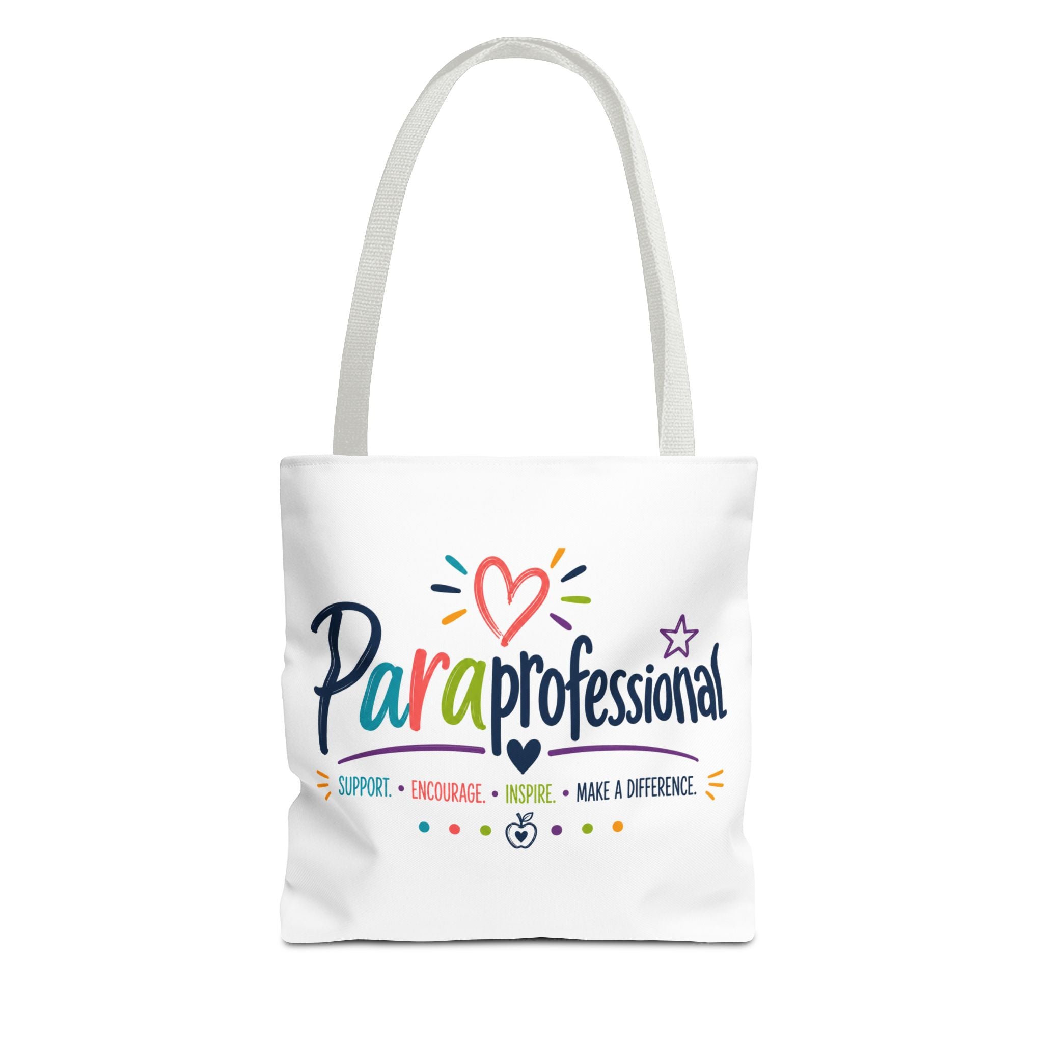 Paraprofessional Heart Logo Tote Bag | School Staff Appreciation