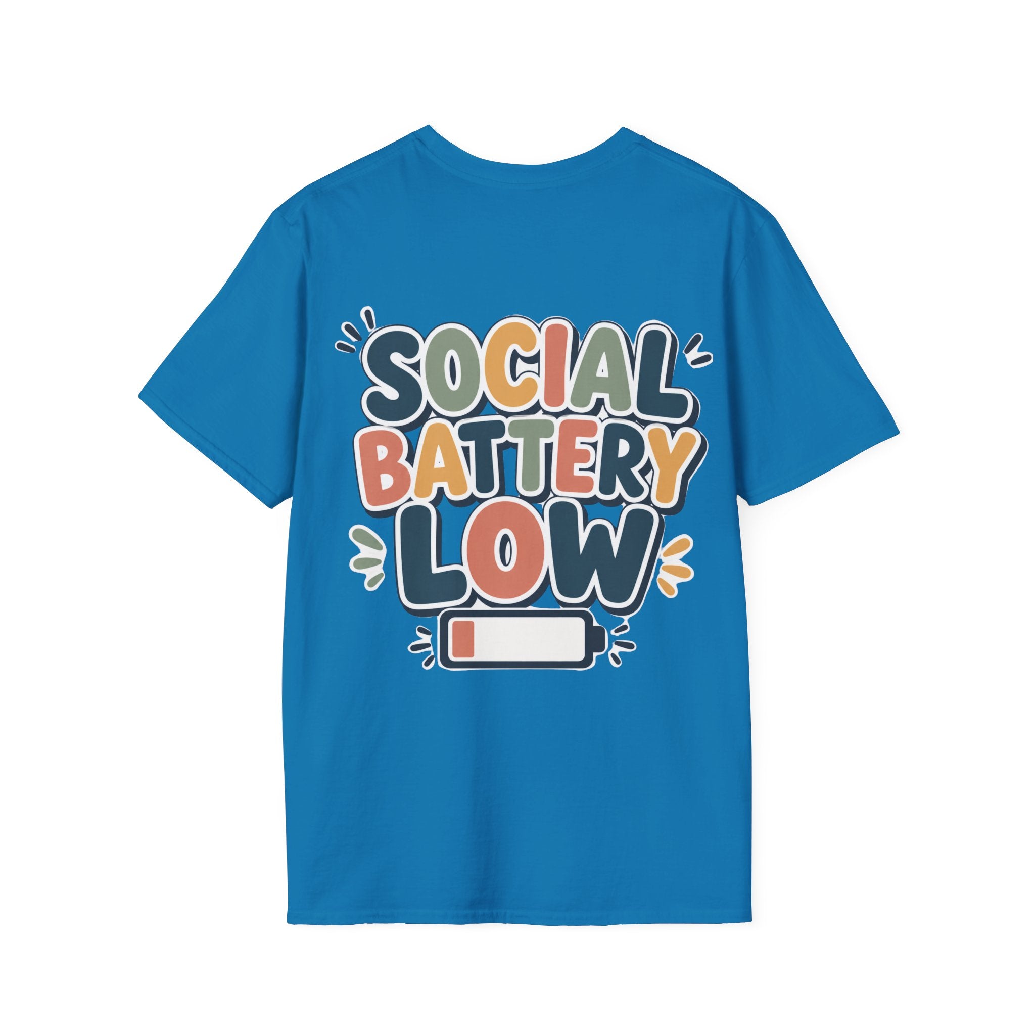 Social Battery Low Shirt | Introvert Tee | Funny Social Anxiety Shirt | Neurodivergent Apparel | ADHD Autism Mental Health Gift
