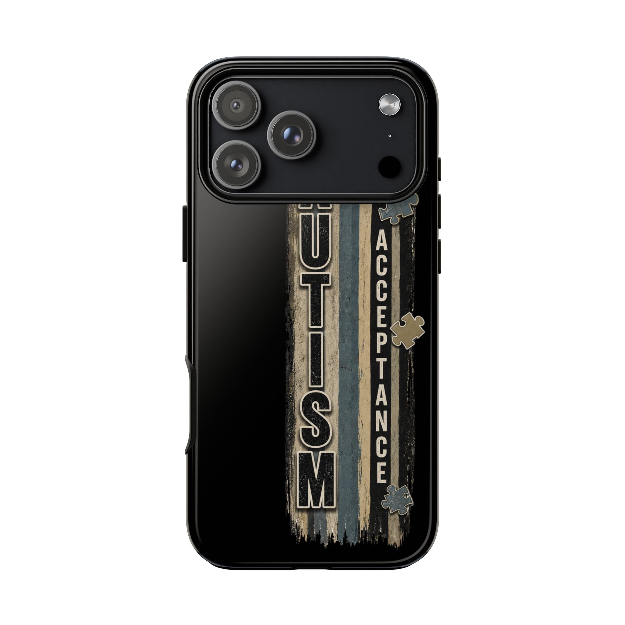 Autism Acceptance Phone Case Puzzle Piece Flag iPhone Samsung Tough Case Autism Awareness Neurodiversity Gift Special Needs Case
