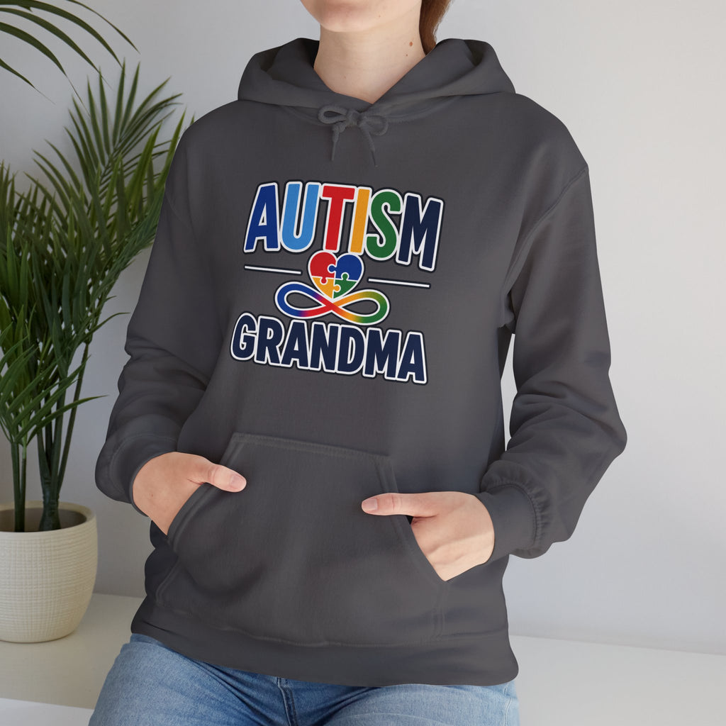 Autism Grandma Hoodie | Puzzle Heart Infinity Sweatshirt | Proud Autism Grandma Gift | Autism Awareness & Acceptance Hoodie
