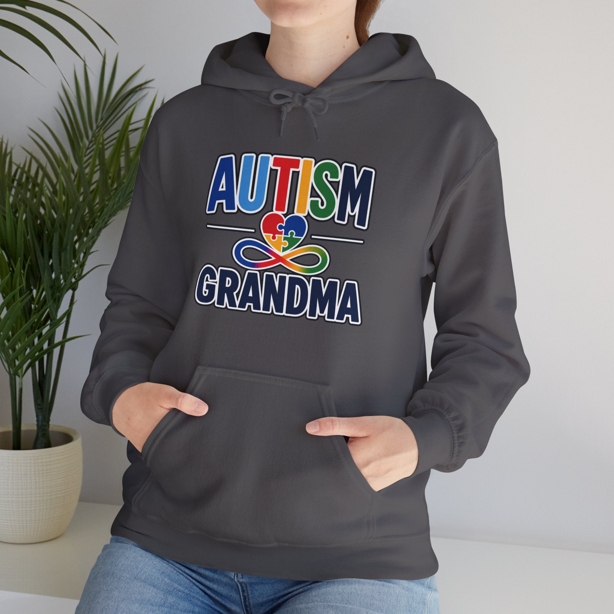 Autism Grandma Hoodie | Puzzle Heart Infinity Sweatshirt | Proud Autism Grandma Gift | Autism Awareness & Acceptance Hoodie