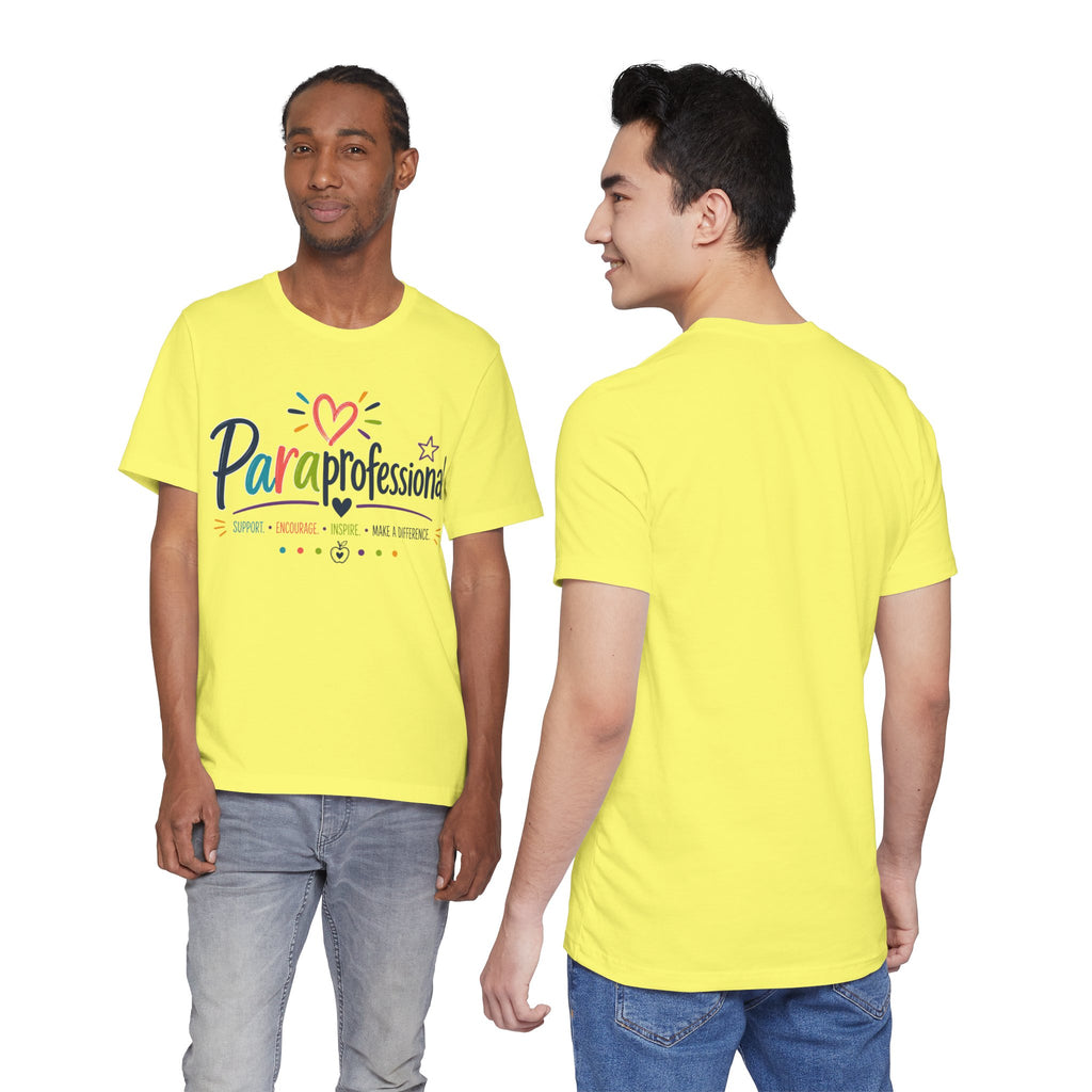 ParaProfessional T‑Shirt — Colorful Heart Design, Support Encourage Inspire Tee