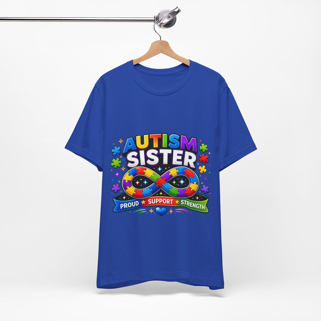 Autism Sister Tee | Puzzle Infinity Support Strength Shirt