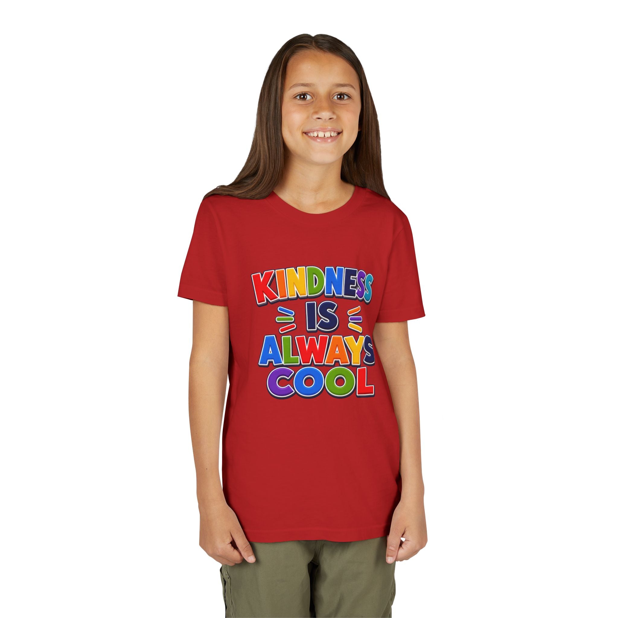 Kindness Is Always Cool youth tee | Rainbow Positive Message Shirt