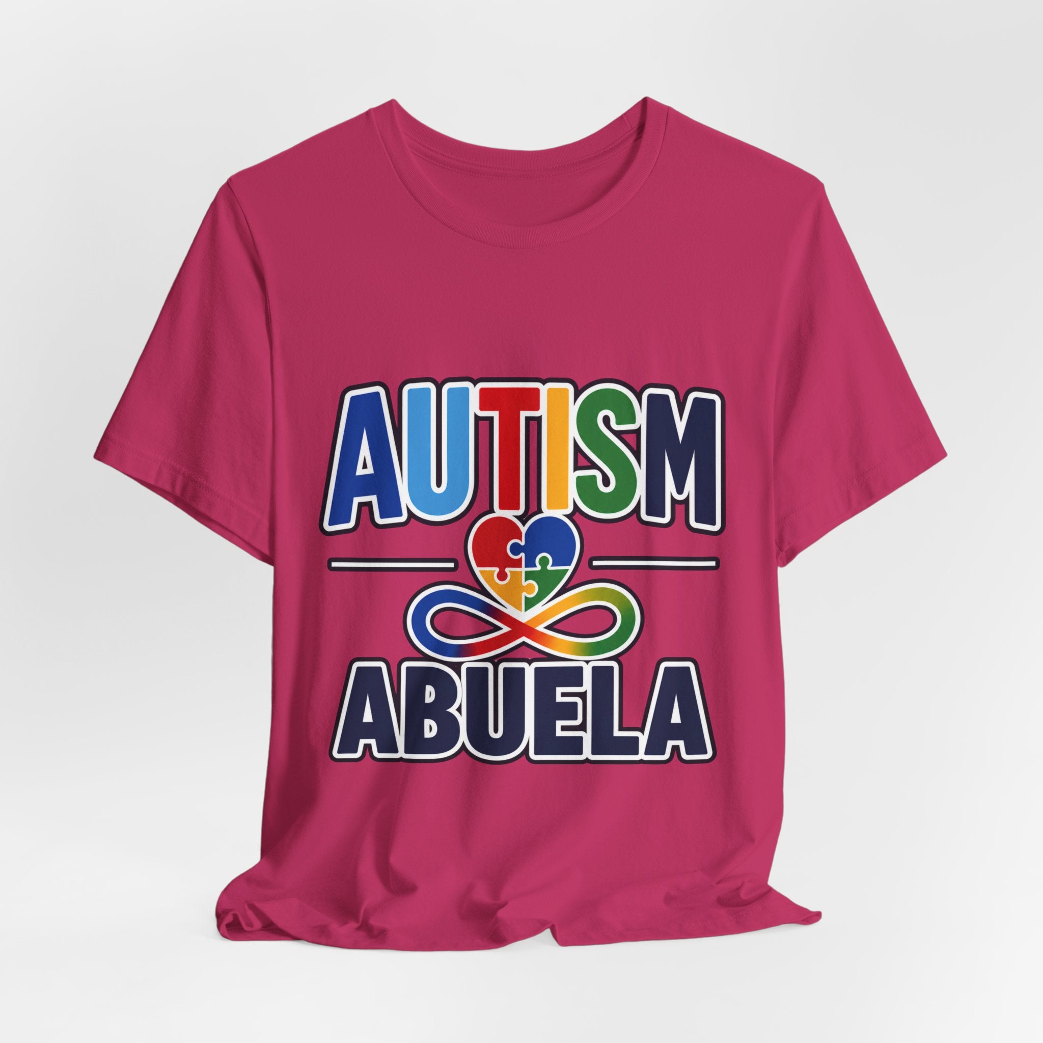 Autism Abuela Shirt | Spanish Autism Grandma T-Shirt | Puzzle Heart Infinity Design | Autism Awareness & Acceptance Gift