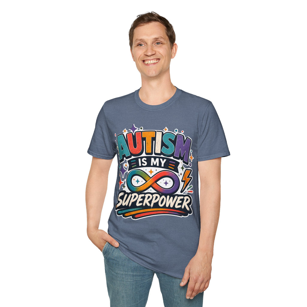 Autism Is My Superpower Shirt Autism Awareness T Shirt Autism Acceptance Tee Infinity Heart Puzzle Design Neurodiversity Gift Unisex
