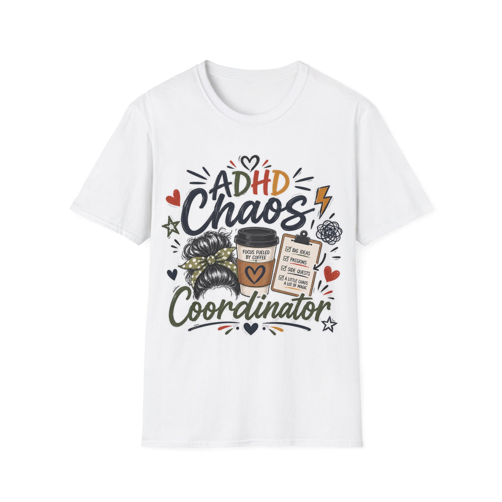 ADHD Chaos Coordinator Shirt | Funny ADHD T-Shirt | ADHD Awareness Graphic Shirt | Mental Health Gift | Coffee & Chaos Apparel