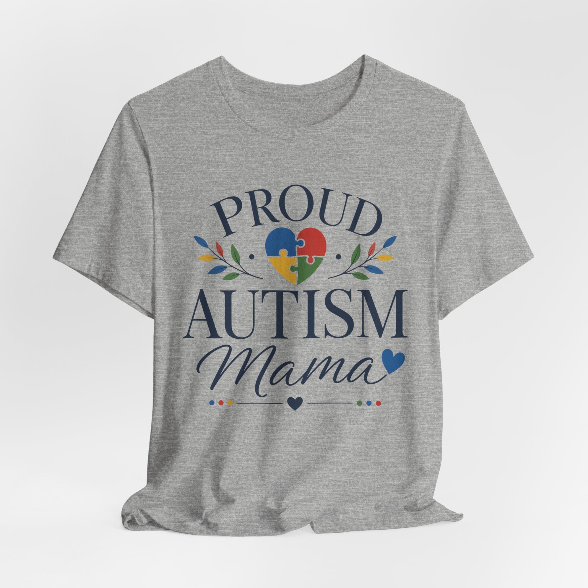 Proud Autism Mama T-Shirt | Puzzle Heart Mom Tee