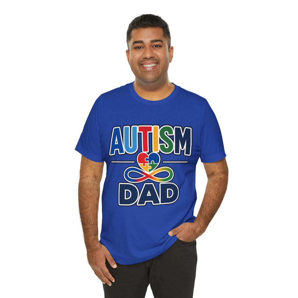 Autism Dad Heart Puzzle Infinity Shirt, Autism Awareness T-Shirt, Autism Acceptance Dad Gift, Neurodiversity Family Apparel