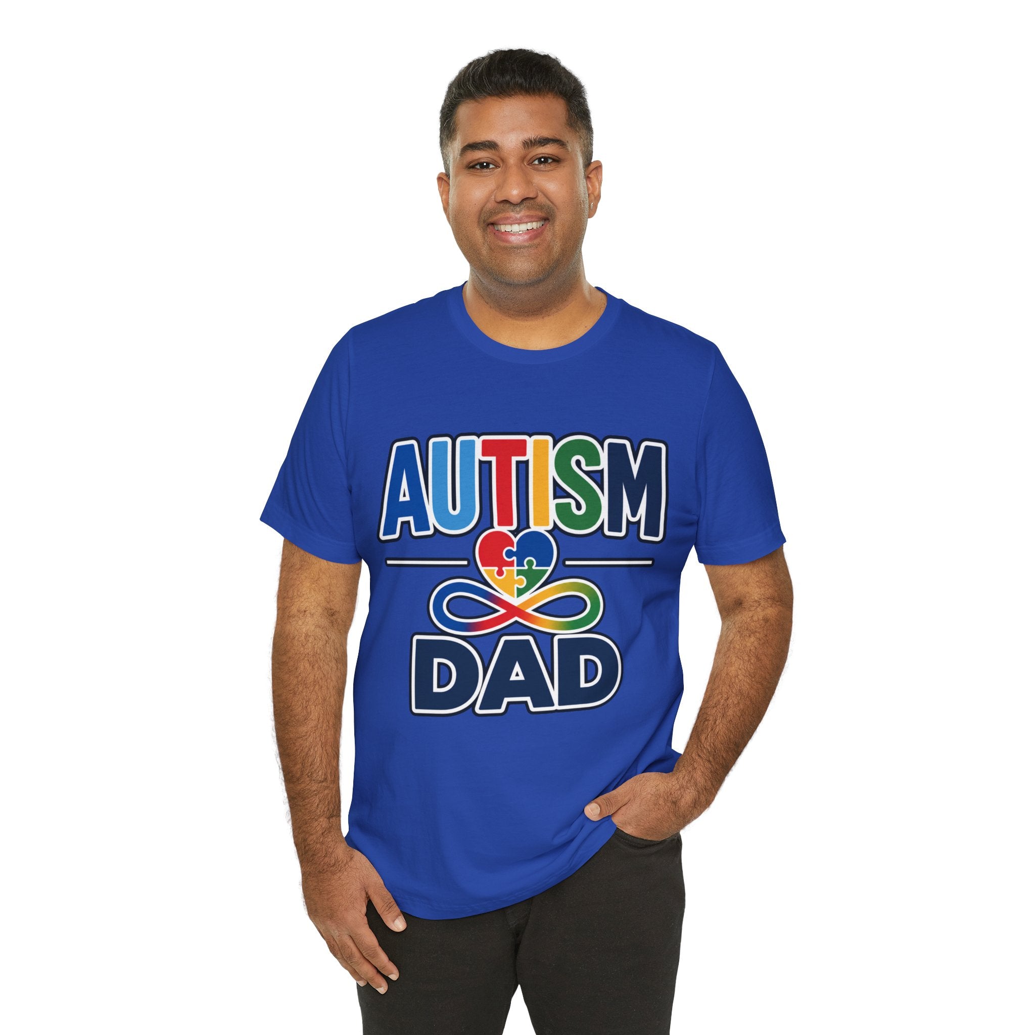 Autism Dad Heart Puzzle Infinity Shirt, Autism Awareness T-Shirt, Autism Acceptance Dad Gift, Neurodiversity Family Apparel