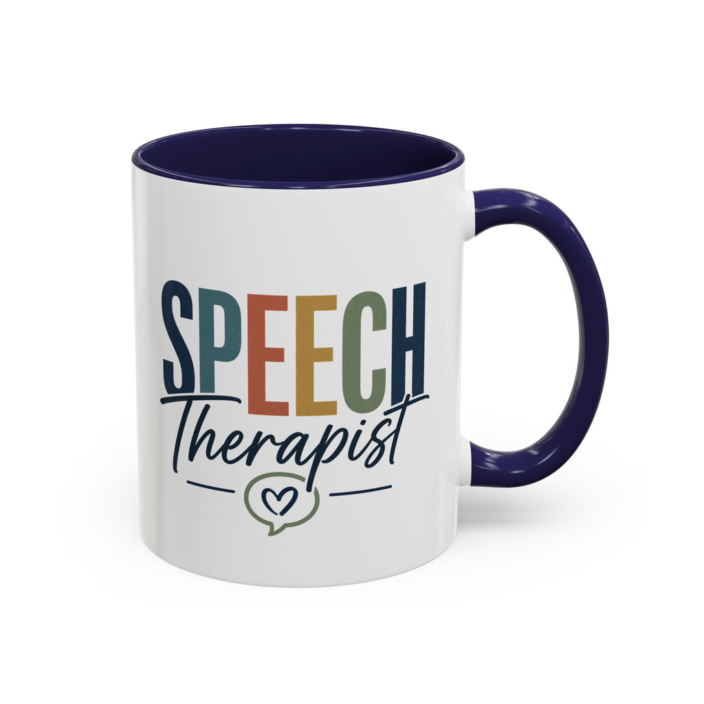 Speech Therapist Coffee Mug | Colorful Lettering Accent Mug