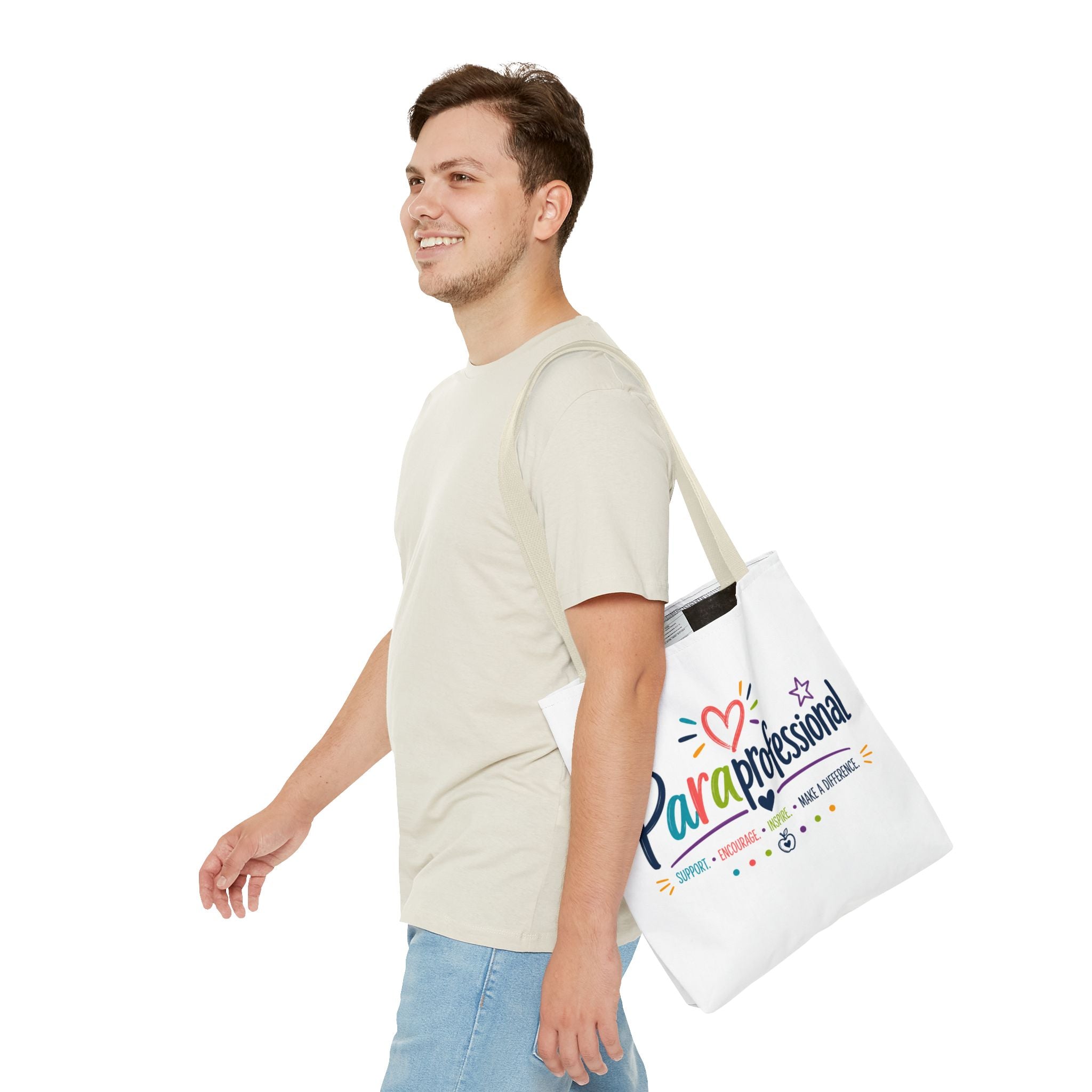 Paraprofessional Heart Logo Tote Bag | School Staff Appreciation