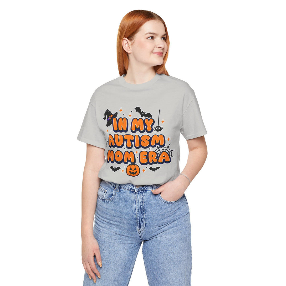 In My Autism Mom Era Tee | Halloween Pumpkin Witch Bat Spiderweb