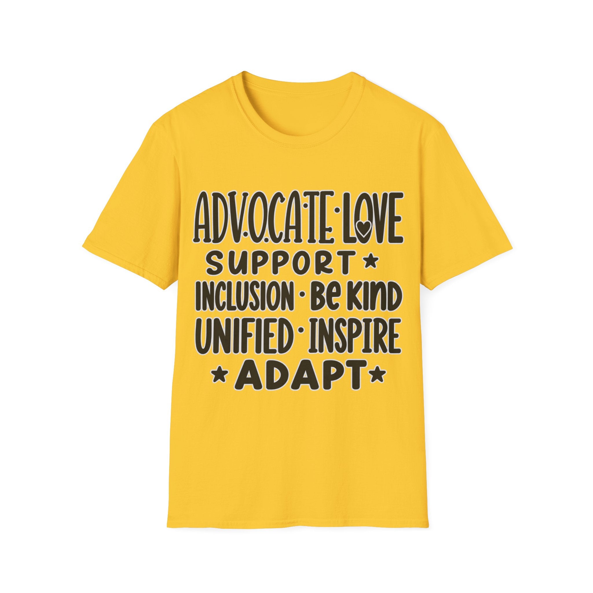 Advocate Support Inclusion Love T-Shirt, Disability Awareness Shirt, Inclusive Typography Tee, Disability Advocate Gift
